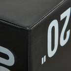 Homcom Plyo Box 3 In1 at 3 heights, Plometric Jumping Box capacity 120kg, 75x51x61cm, black - Borgè
