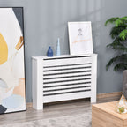 Coverterothermaphone in white wood with slat structure 112x19x81cm - Borgè