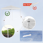 2.5 x 2.5 m Waterproof Folding Gazebo with Ropes and Pegs, Steel and Oxford Fabric, White - Borge' Group Limited