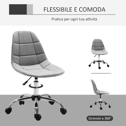 WINTERS | Grey Swivel Chair for Bedroom or Office - Ergonomic Chair - Borgè