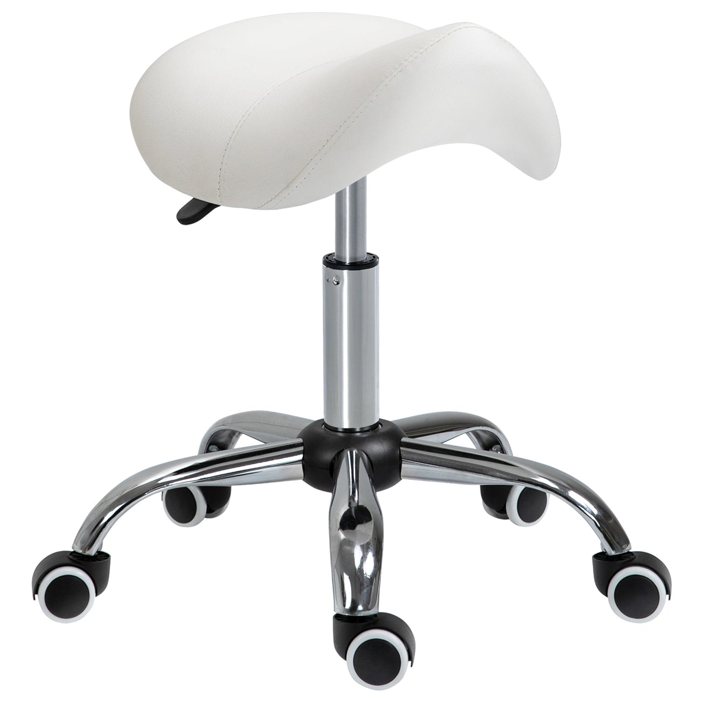 Stool for Beautician Hairdresser Happy Seat Sella 52 × 53 × 49-61cm cream - Borgè