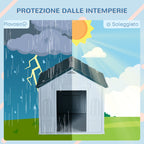 Pawhut for medium -sized dogs and small max 20kg in waterproof pp, 65x75.7x63 cm, blue - Borgè