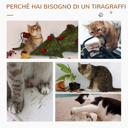 PAWHUT TRAGRAFFI tree for adult cats and 95cm kittens kennels and cottan cats in rattan and poles in Sisal - Borgè