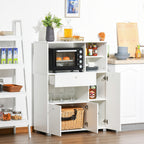 Mobile Belief for Kitchen With Cabinets, Shelves and drawer, in wood 90x40x120cm White - Borgè