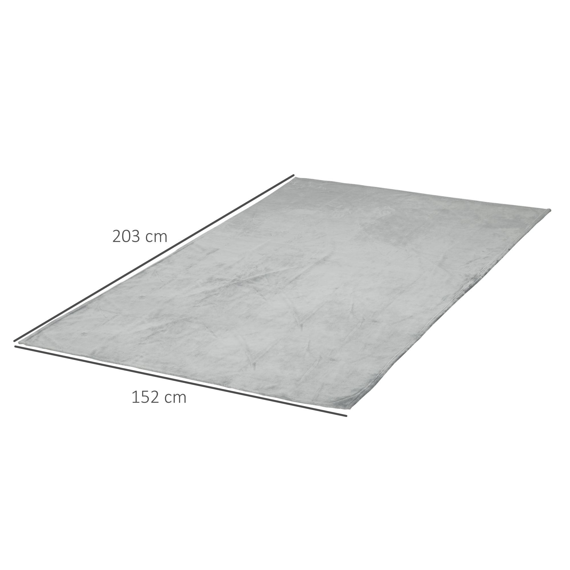 Homcom covered in 330 reversible 330 GSM for internal and external use, 203x152x0.5 cm, gray - Borgè