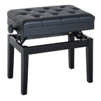 Stool Benchetta Bench Piano chair with PORTOGGGEMENT ROAD ADJUSTABLE HEIGHT, 54.5x33x48-58cm, Black - Borgè