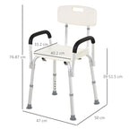 shower chair and bathtub with armrests and adjustable height - Borgè