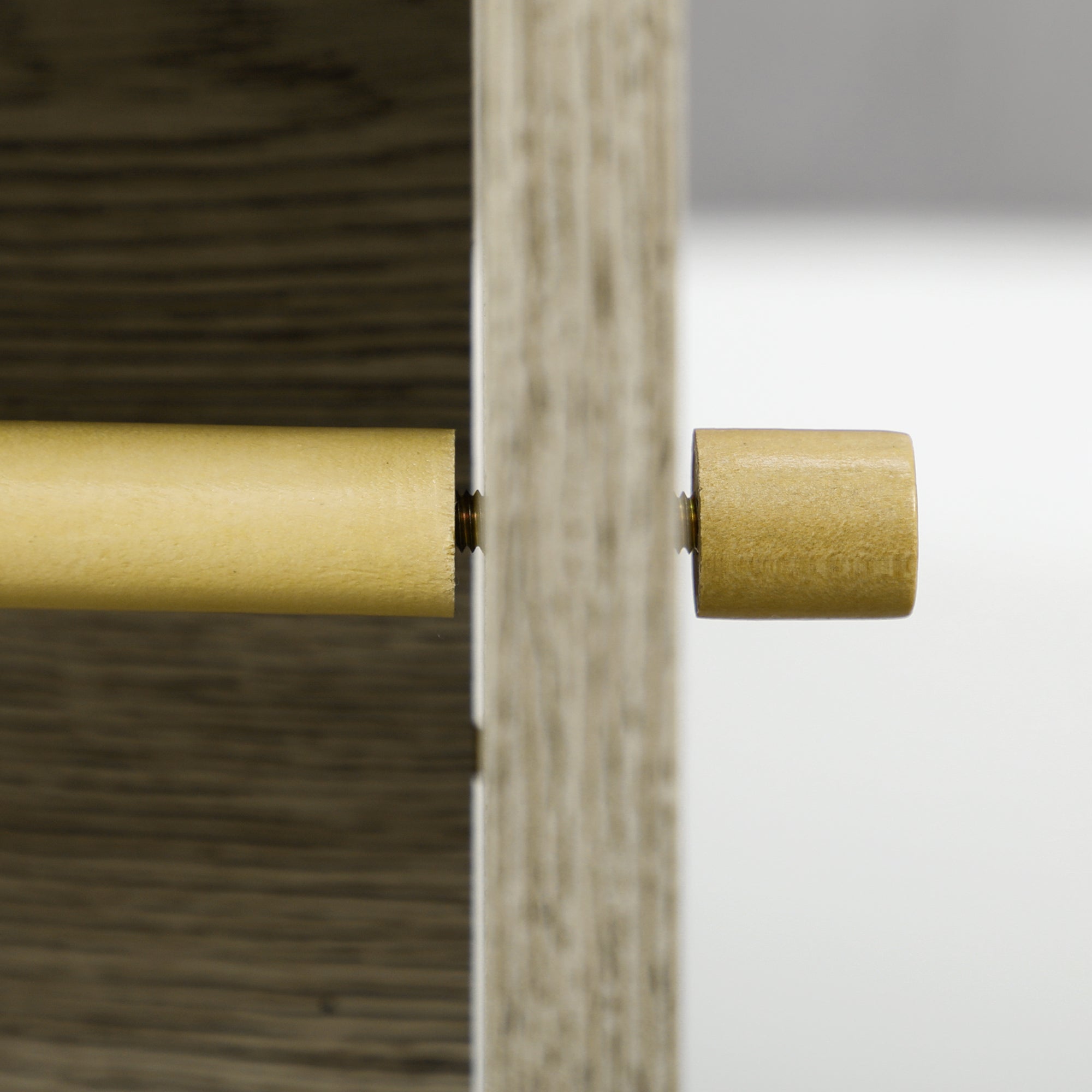 Kleankin Truciolata bathroom cabinet with 2 shelves and 2 -level locker, 23x18x100cm, Grey - Borgè