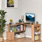 Multi -exposure angle desk with 5 shelves, wood, 120x110x74.5cm - Borgè