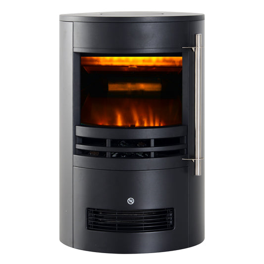 electric fireplace from land power 900w/2000W with flame effect 41 × 41 × 64.5cm black - Borgè