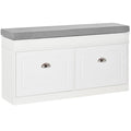 Belga Scarpage Wooden Wooden Wooden, 2 drawers and adjustable shelf 104x24x55cm, White - Borgè