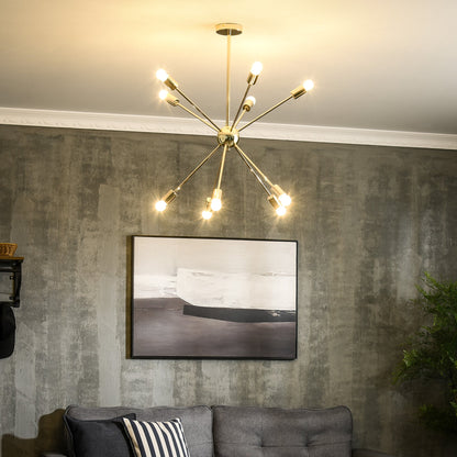 Gold Suspension Ceiling lamp with 10 lights - Borgè