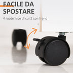 wooden office chest of office with 2 keys, drawer, locker and 4 wheels - Borgè