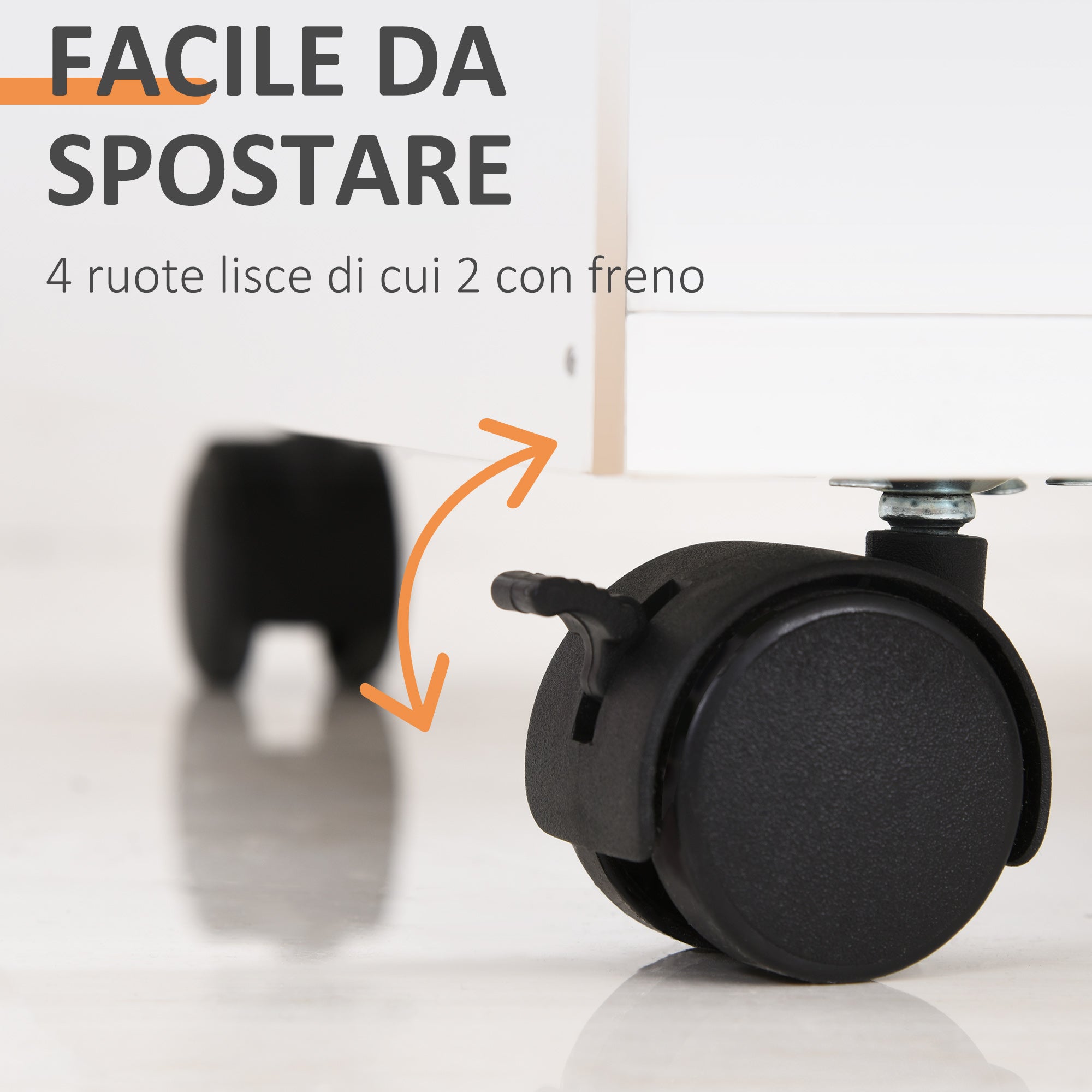 wooden office chest of office with 2 keys, drawer, locker and 4 wheels - Borgè