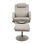 Homcom Relaxable relaxation armchair with gray faux leather footrests - Borgè