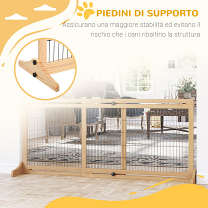 PAWHUT DOGLE FOR DOG ERBAND IN INTERNAL WOOD, 104-183x36x69cm, Wooden color - Borgè