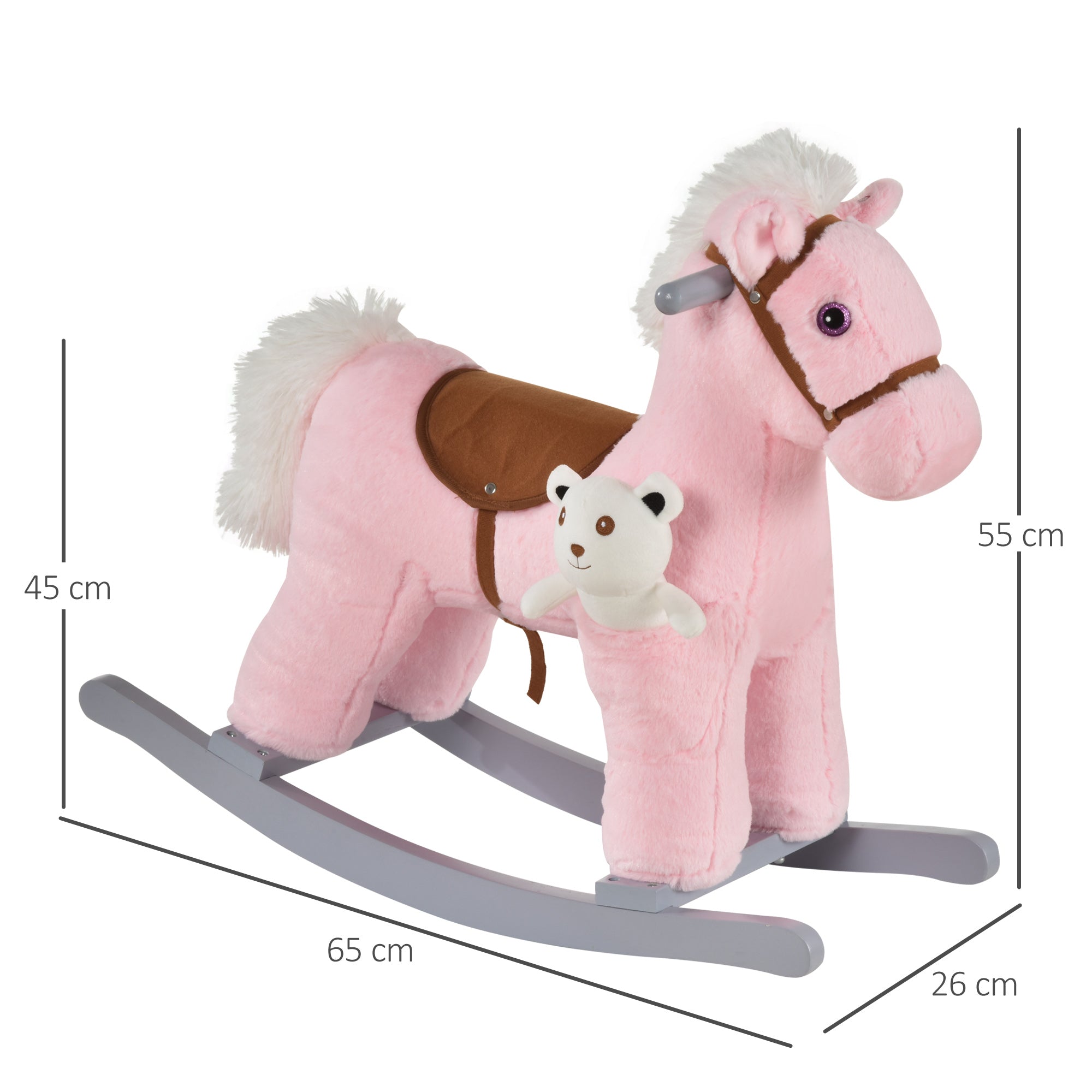 Plush Pink Rocking Horse | 18-36 Months - Borgè