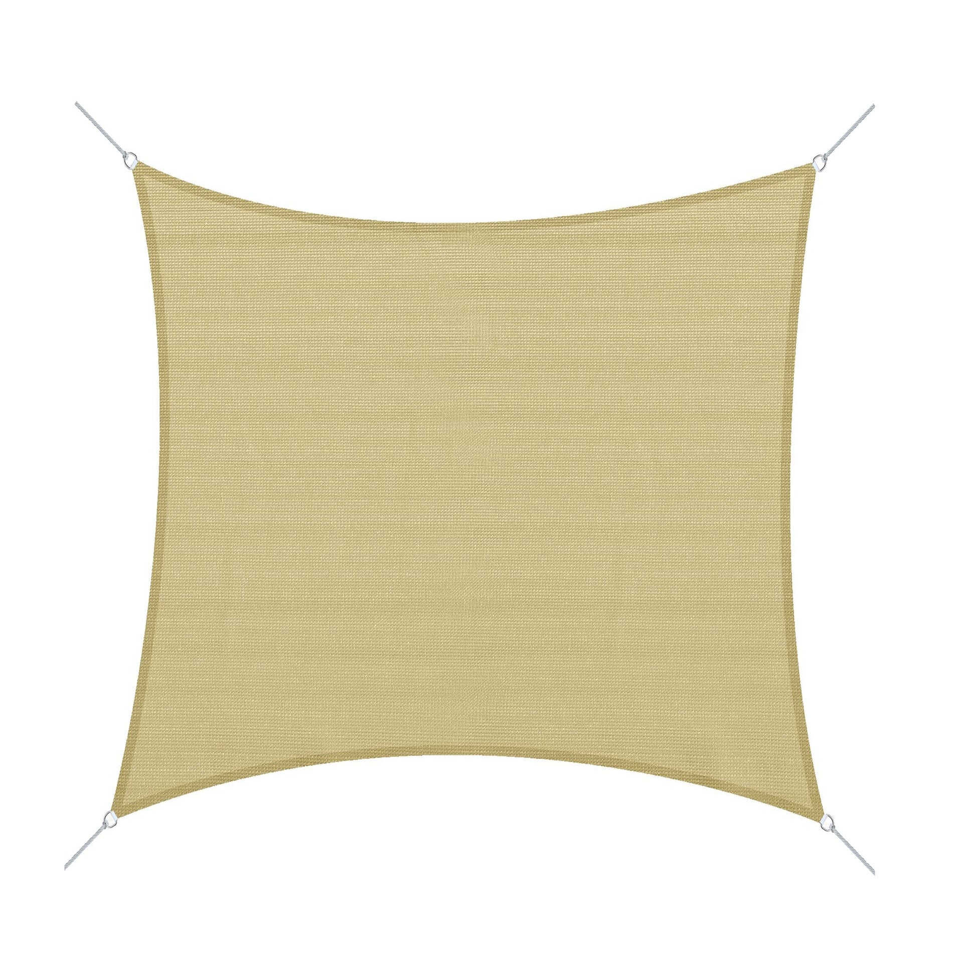 Outsunny sun tent with square sailing in sand color 360x360cm - Borgè