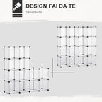 Mobile Mobile Modular Salvaspazio for Interior, 16 cubes 30x30x30cm Plastic PP and steel, 125x32x125cm, transparent - Borgè