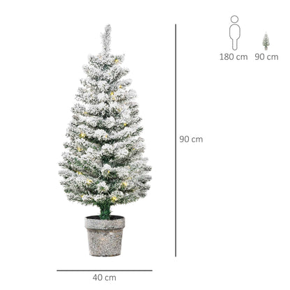 Christmas Tree with LED Lights with Removable Base | 90cm - Borgè