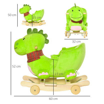 Green Rocking Dragon with Wheels| 2-3 Years