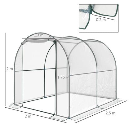 Outsunny Tunnel Garden Garden with PVC coverage, agricultural greenhouse for plants - transparent - Borgè