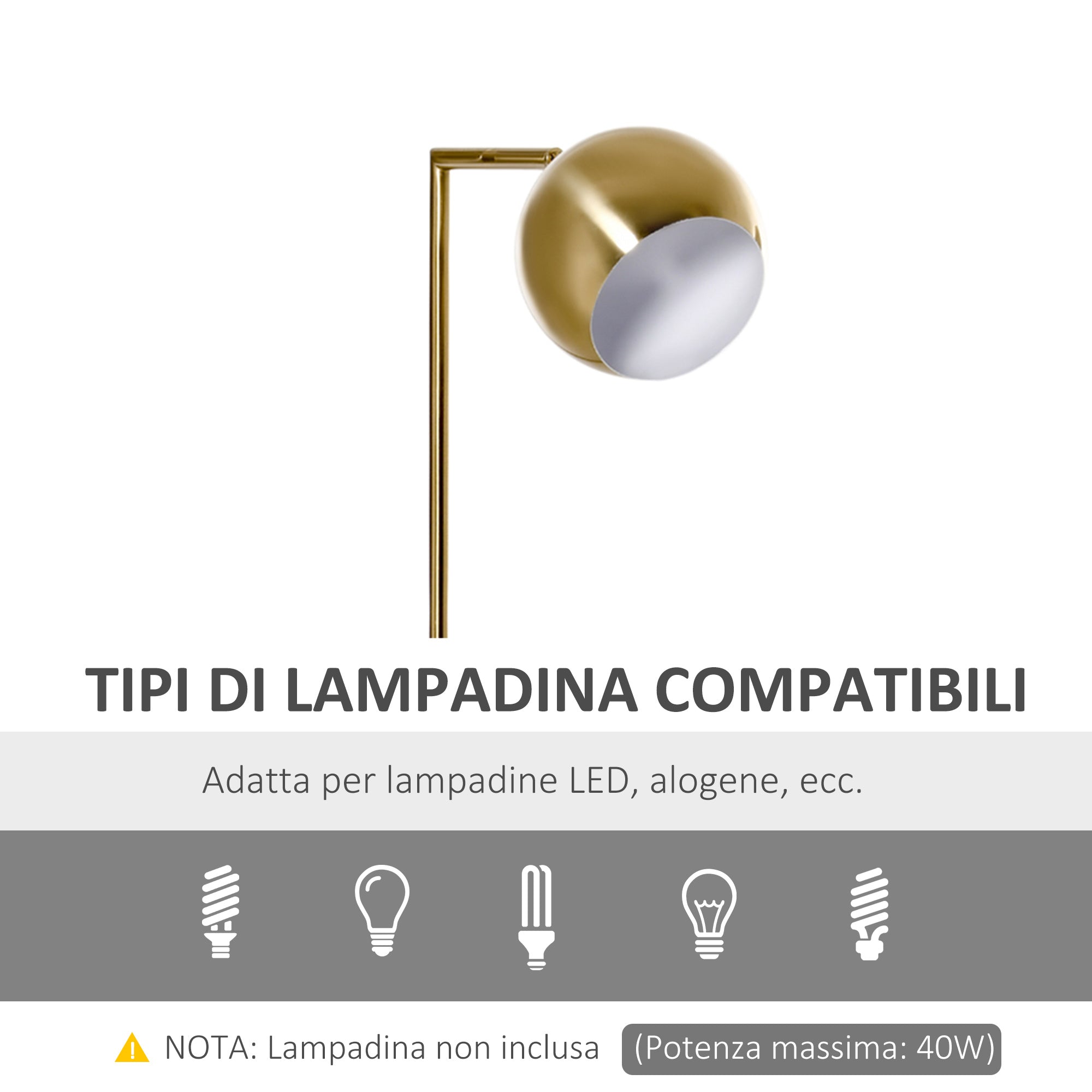 Modern Land Lamp on Round Plan and Adjustable lampshade and Vintage Living Room - Gold - Borgè