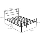 structure read a square and a half in steel 140x200cm with slats, headboard and footboard - Borgè
