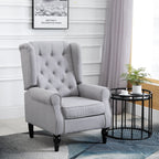 Grey Wooden Armchair and French -style removable cushions with large seat, coated legs - Borgè