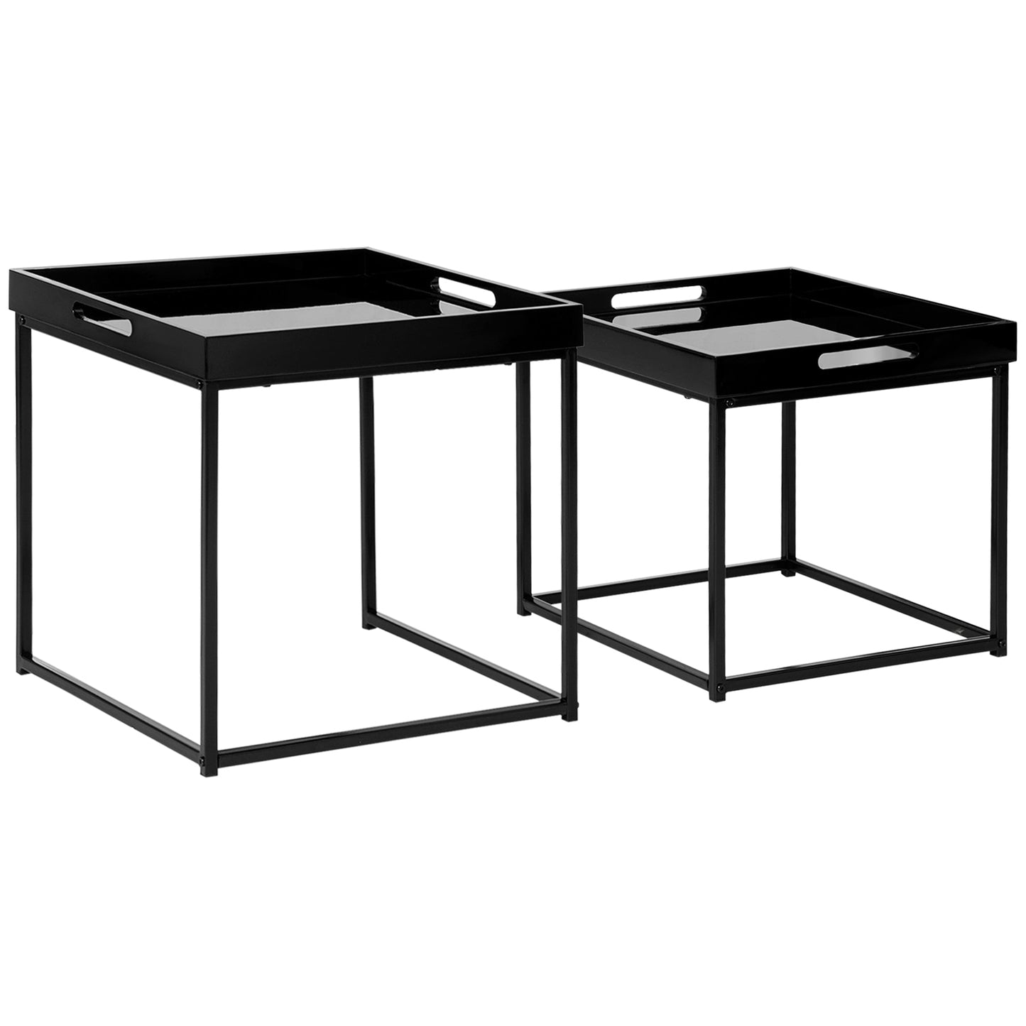 ROSS | Black Set with 2 Coffee Tables - Borgè