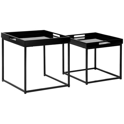 ROSS | Black Set with 2 Coffee Tables - Borgè