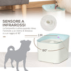 3L Cat and Dog Water Fountain with Carbon Filter, LED Light and Motion Sensor, White - Borge' Group Limited