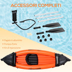 Orange 2 Seater Inflatable Canoeing / Kayak - Borge' Group Limited