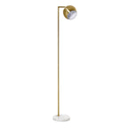 Modern Land Lamp on Round Plan and Adjustable lampshade and Vintage Living Room - Gold - Borgè