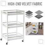 SPOON | White Wooden Trolley with 360 ° Wheels - Borgè