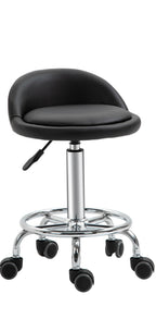 Beauty Stool with Wheels, Adjustable Height, and Comfortable Coating | 38x38x57-72cm - Borgè