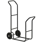 Outsunny steel portal cart with 2 wheels for interior and outdoor, 77x42x105cm, black - Borgè