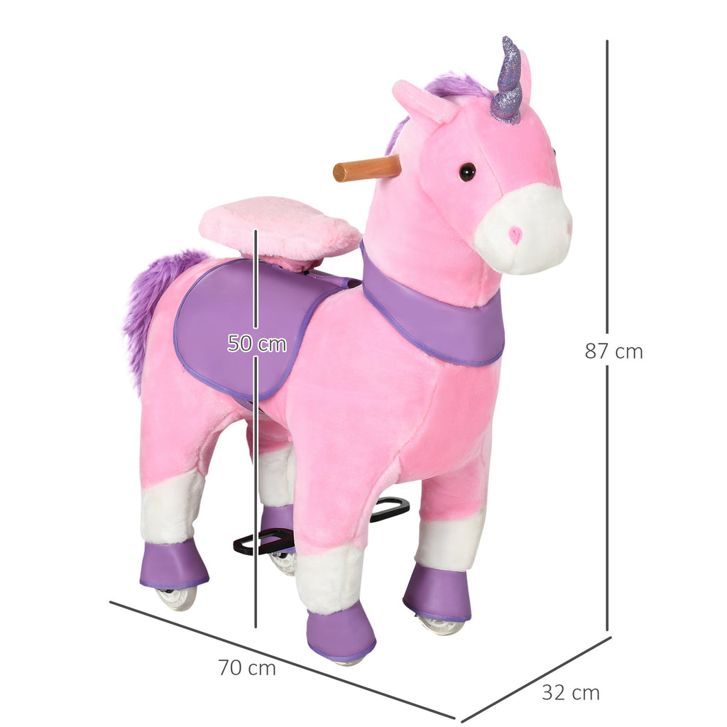Pink Unicorn with wheels | 3-6 Years - Borgè