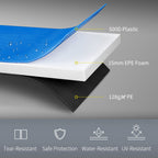 SportNow Elastic carpet coverage Ã˜366x30 cm folding and portable, plastic, pe and foam, multicolor - Borgè