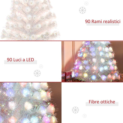 White Christmas Tree with Colored LED lights | 90cm - Borgè