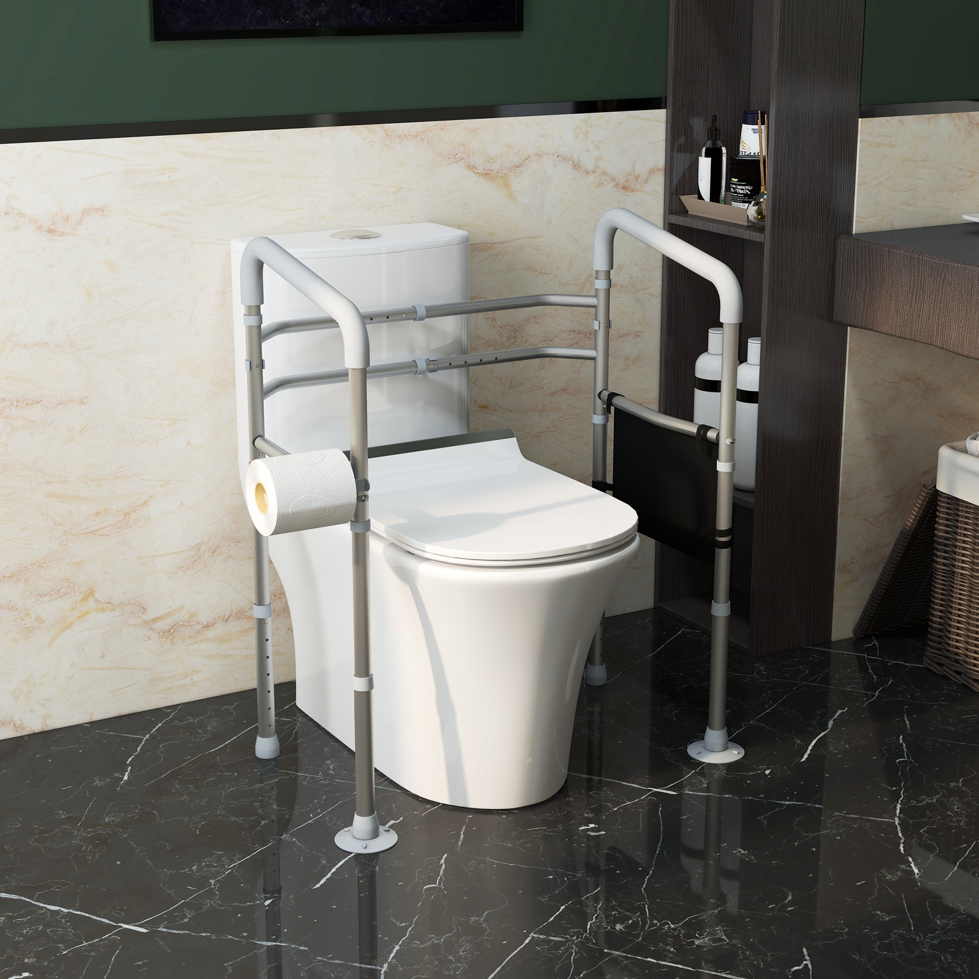 Homcom Water support with height adjustable armrests and width with 2 windy feet - Borgè