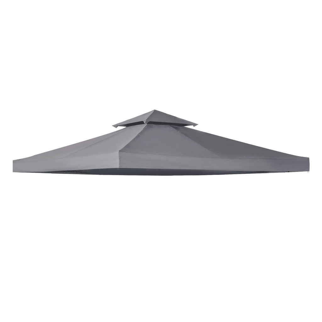 Outsunny spare roof for 3x3m gazebo at 2 levels and UV -resistant, dark gray resistant - Borgè