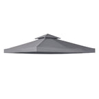 Outsunny spare roof for 3x3m gazebo at 2 levels and UV -resistant, dark gray resistant - Borgè