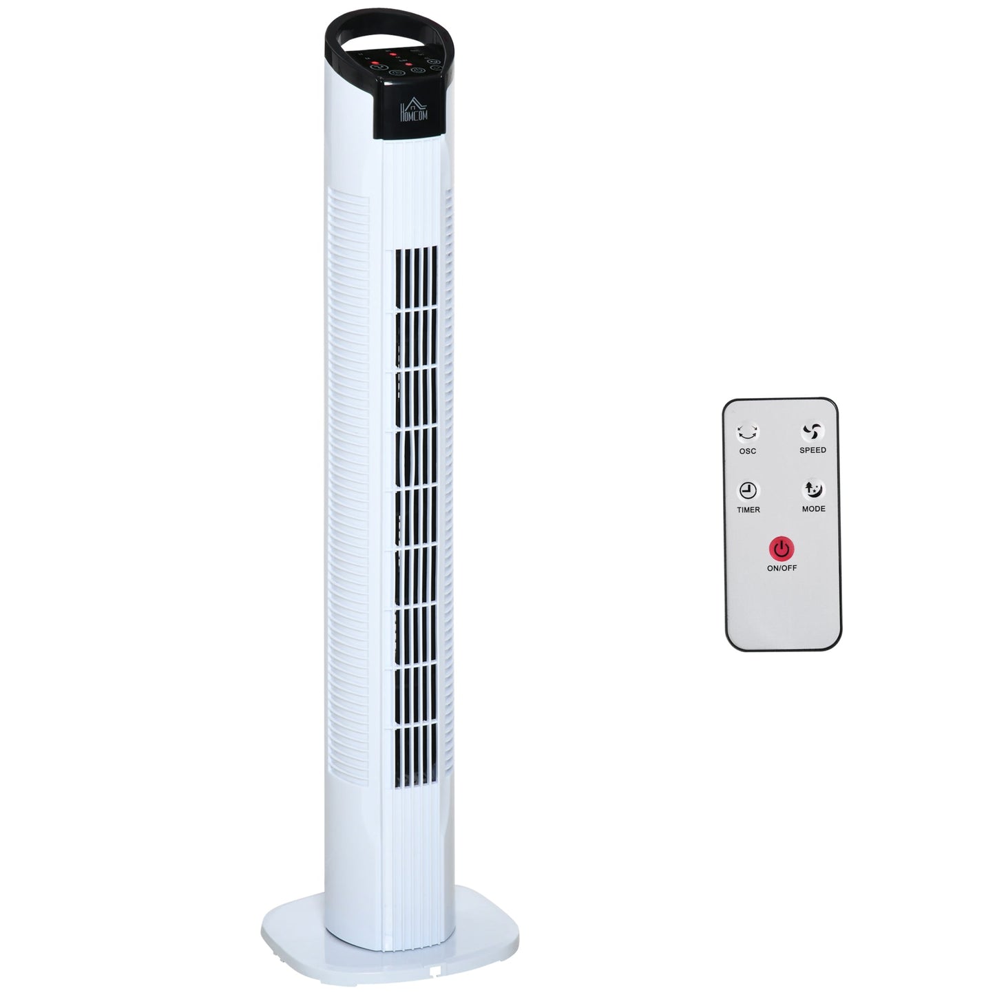 column fan with 5m remote control, oscillating 70 °, 3 functions and 3 speeds, LED screen and timer 7.5h, 50W, ф20x78.5cm