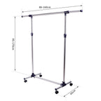 spreader hanger in adjustable width and height with stainless steel wheels 160 x 170cm - Borgè