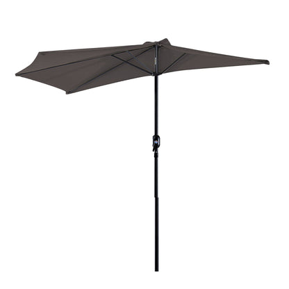 Outsunny wall umbrella for outdoor outdoor polyester anti -UV 269x138x236cm Grey - Borgè