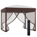 3x3m Garden Gazebo with Mosquito Net and Carry Bag with Wheels, Cream - Borge' Group Limited
