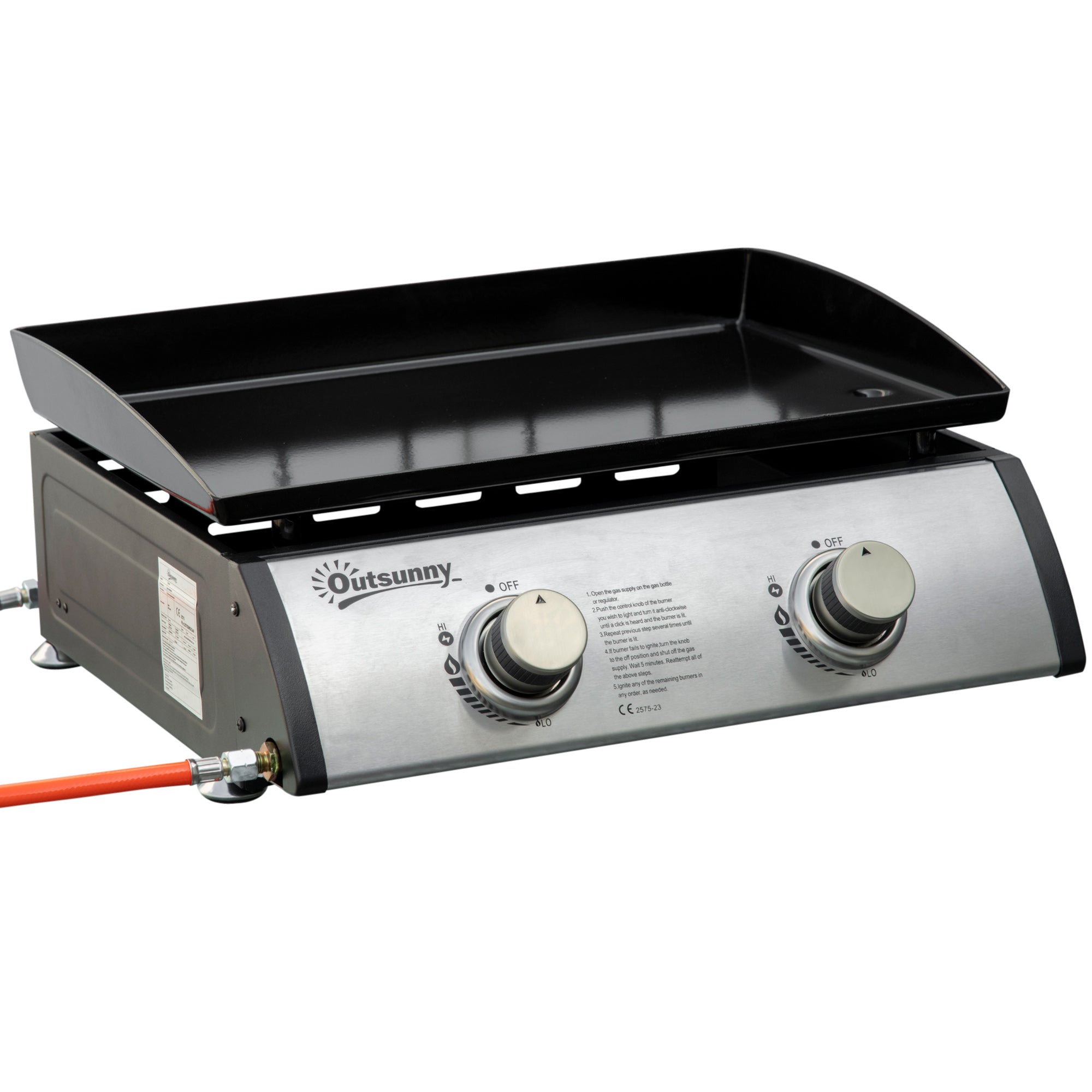 Black Barbecue with x2 Burners 6kw - Borgè