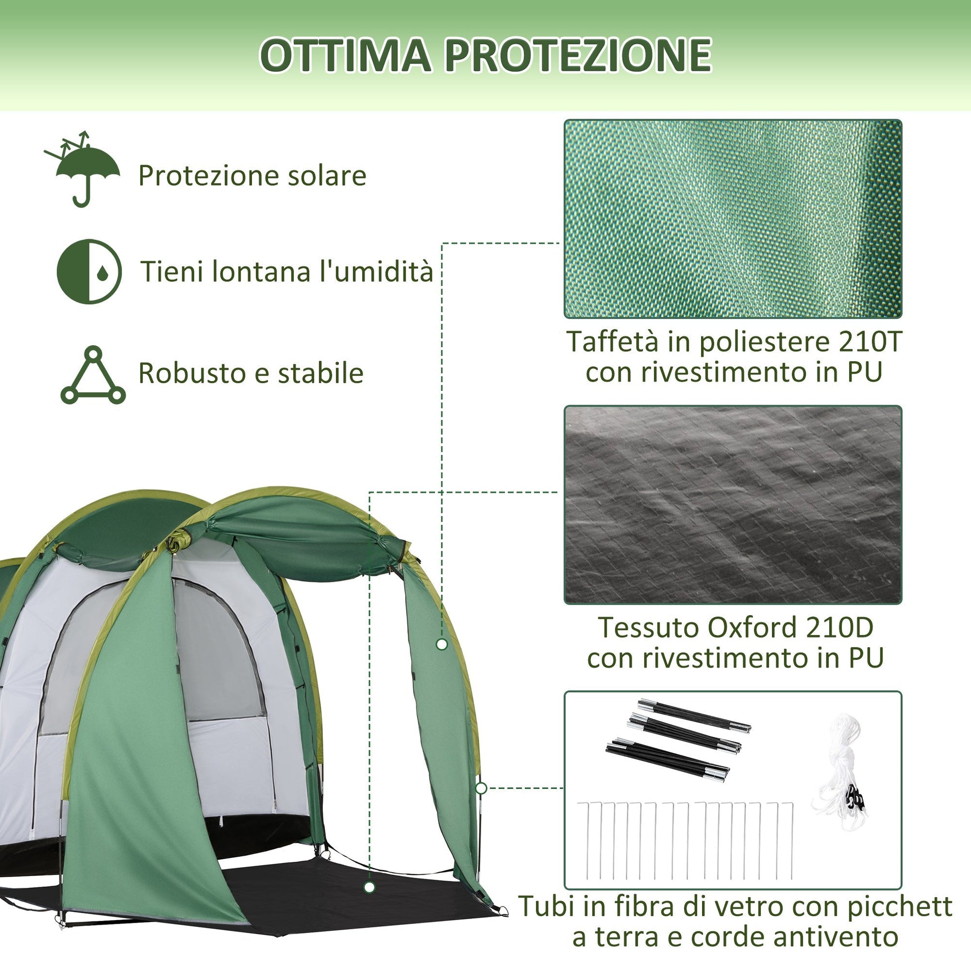 Camping Tent for 4-6 people - Borgè