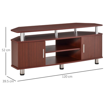 Mobile Classic Tv Living Room Door with 2 shelves, Marrone 120x39.5x52cm - Borgè